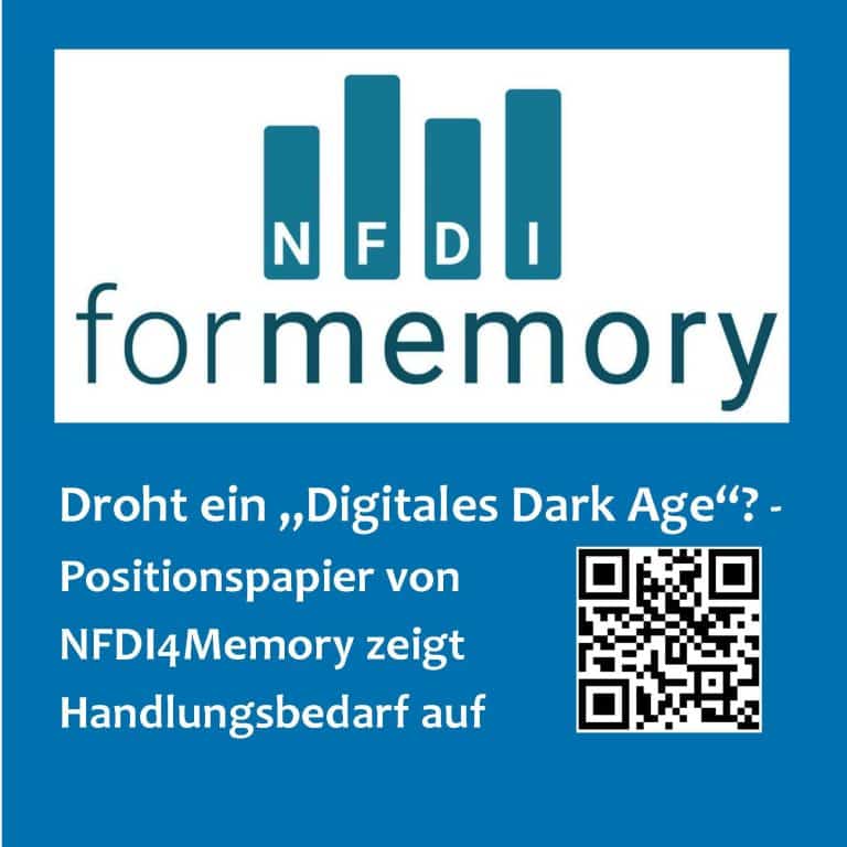 Galeriebild zum Positionspapier, das NFDI4Memory am 10.02.2026 veröffentlichte