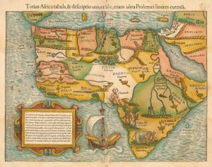 Sebastian Münster, Totius Africae tabula, 1554. Courtesy of Princeton University Library, Historic Maps Collection.